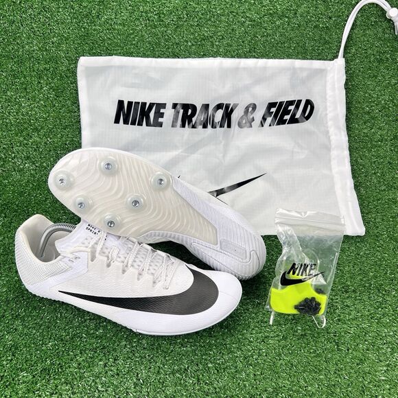 Nike Zoom Rival Sprint Track Shoes Men's 10 White Black Cleat Spikes‎ DC8753-100 - Picture 1 of 17